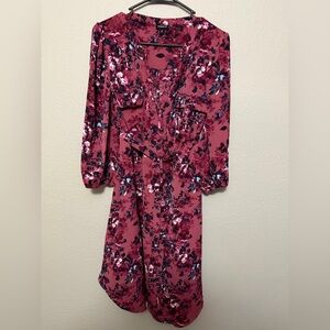 NEW Torrid Floral Long Sleeve Dress in Pink and Purple